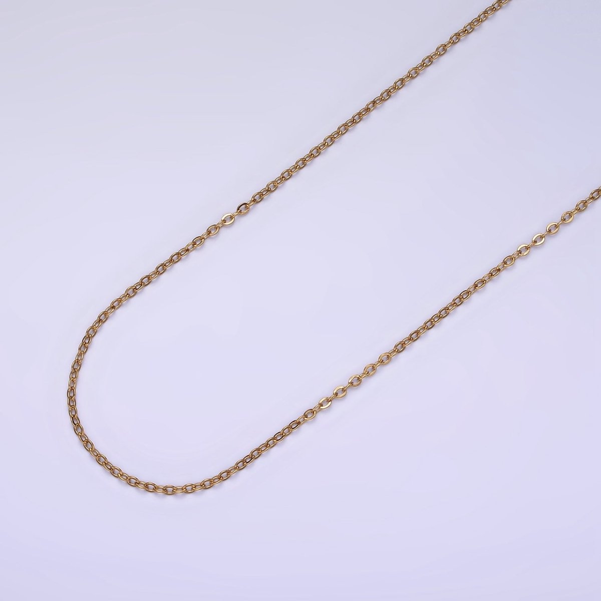 Dainty Gold Stainless Steel Cable Link Chain by Yard SOLDERED Small Cable Chain | Roll-1469 - DLUXCA