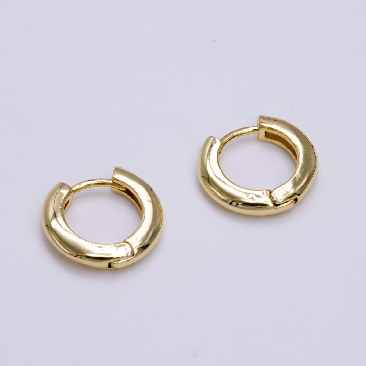 Dainty Hoop earrings 14k Gold Filled Hoop Earring 15mm Huggie Earring for Everyday Wear Hypoallergenic Jewelry Q-225 Q-226 T-278 - DLUXCA