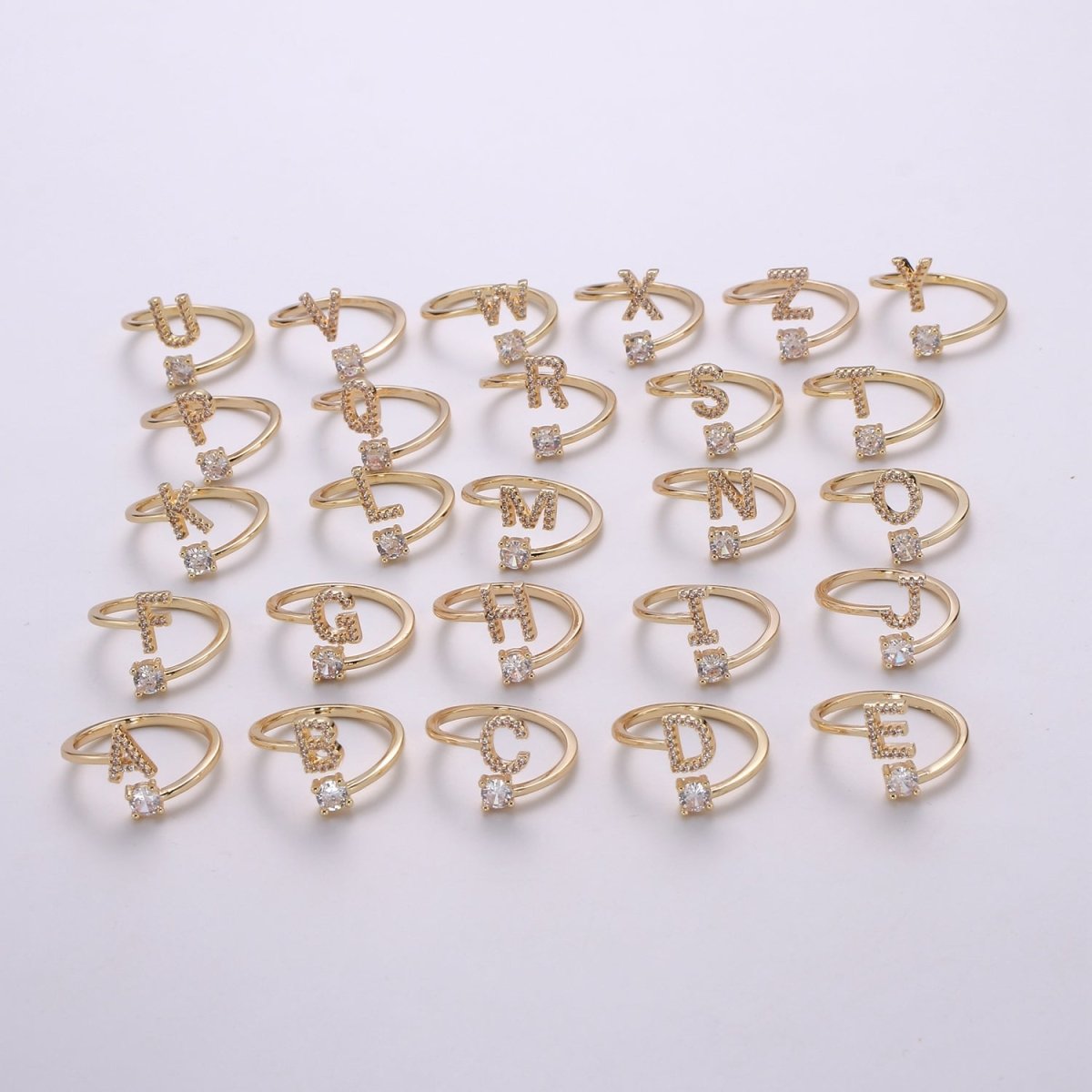 Gold Initial Letter Rings For Women Girls ,Open Letter Ring , Stackable  Alphabet Ring,Jewelry Gifts For For Mum Her Wife Girlfriend - Walmart.com