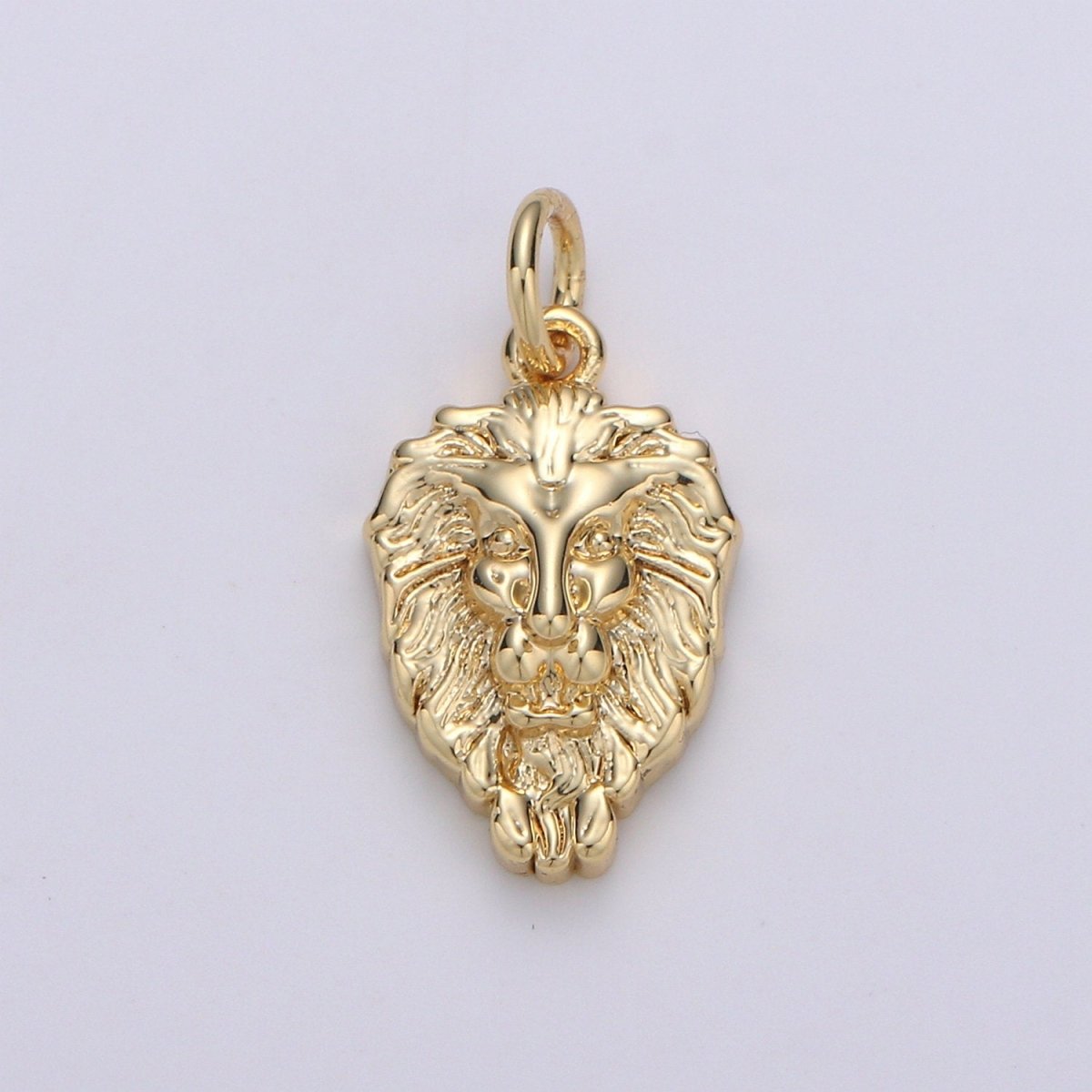 Dainty Lion Charm Gold Medallion, Silver Lion Pendant, Lion King Jewelry, Animal Necklace Charm for Bracelet Earring Necklace Component D-130 D-131 - DLUXCA