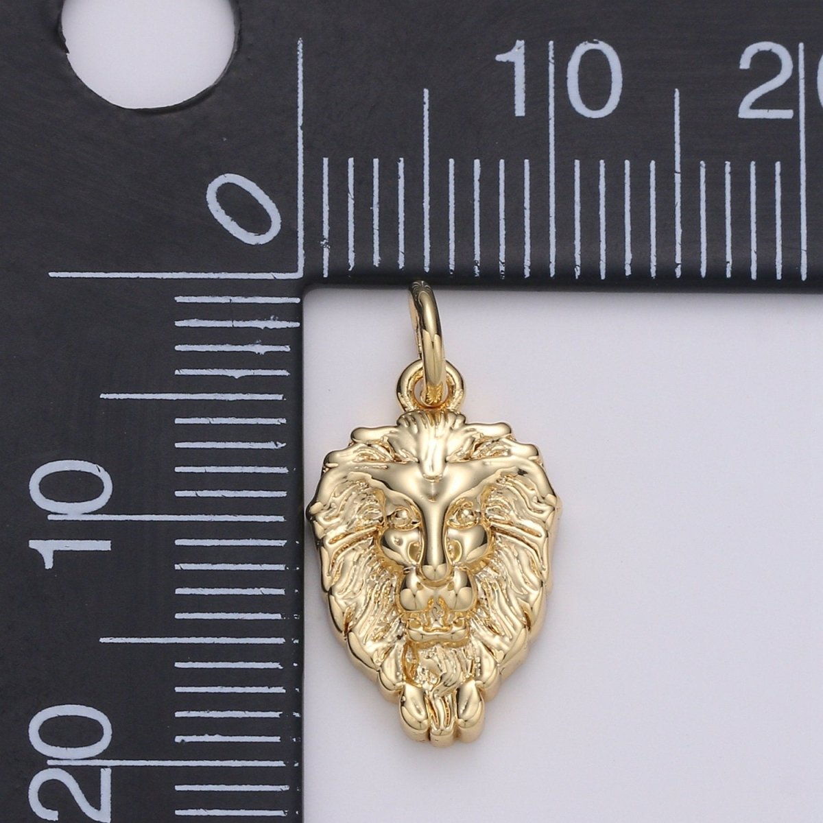 Dainty Lion Charm Gold Medallion, Silver Lion Pendant, Lion King Jewelry, Animal Necklace Charm for Bracelet Earring Necklace Component D-130 D-131 - DLUXCA