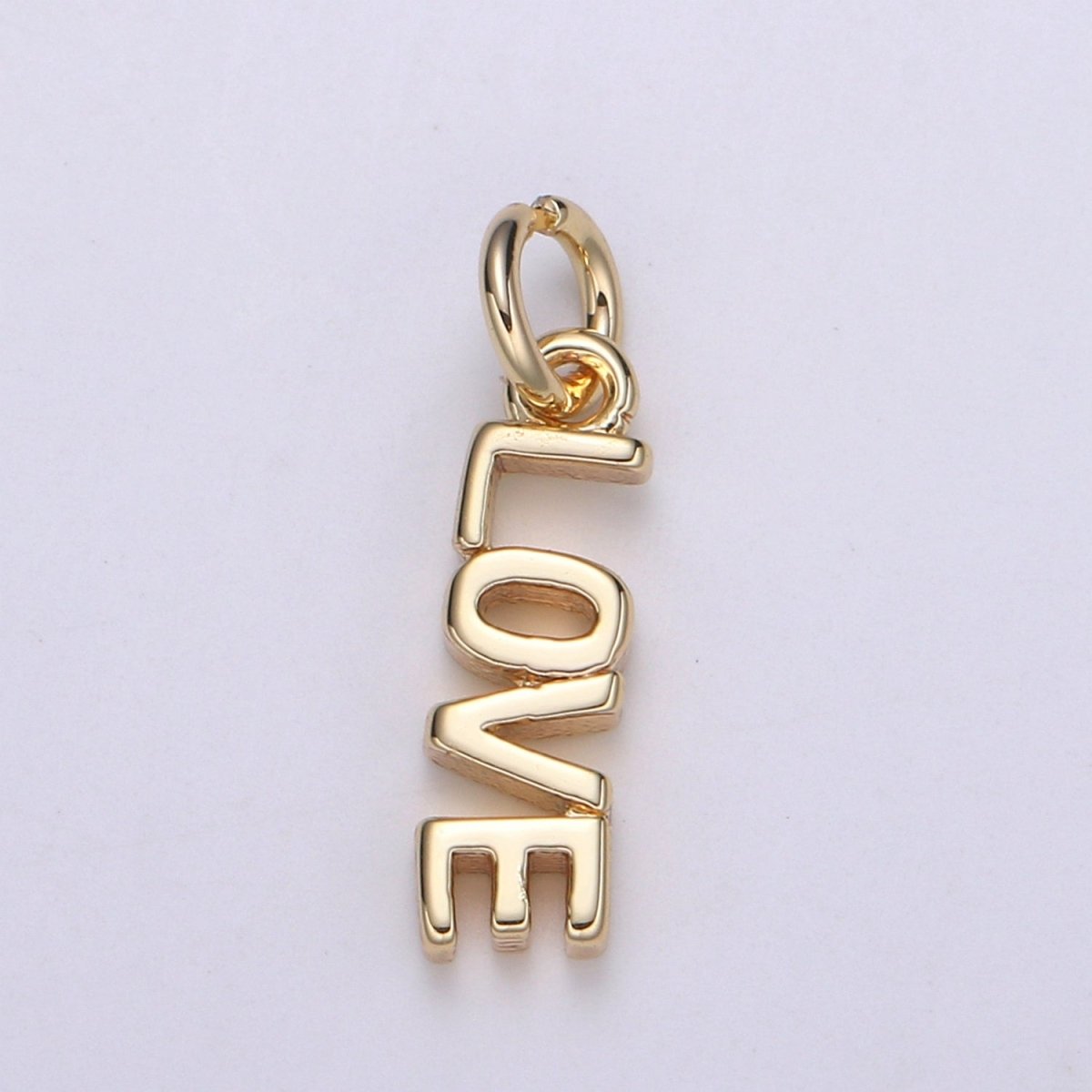 Dainty Love Charm 18k Gold Filled Love Script Words Charm for Bracelet Necklace Earring Component Diy Jewelry Making Supply E-141 - DLUXCA