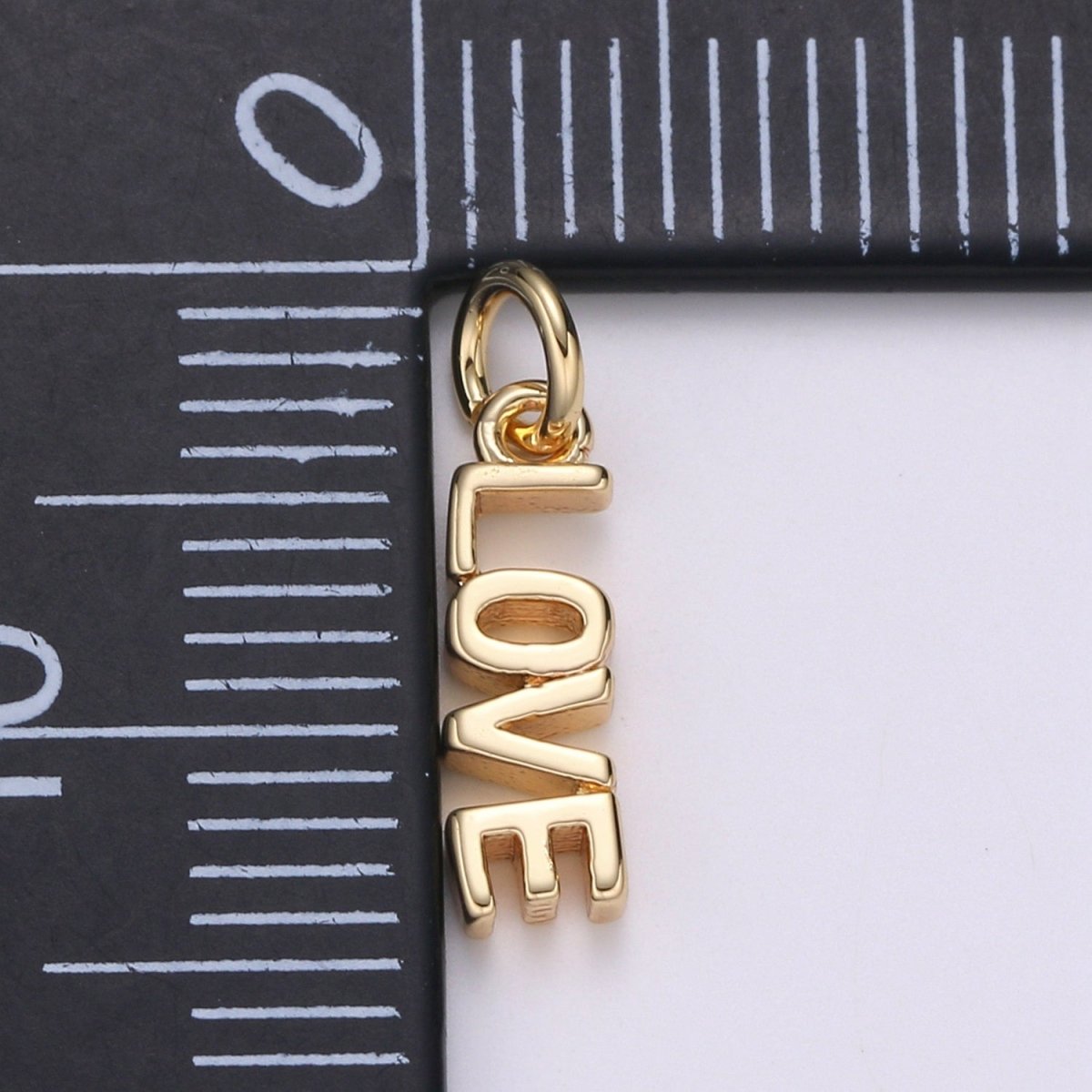 Dainty Love Charm 18k Gold Filled Love Script Words Charm for Bracelet Necklace Earring Component Diy Jewelry Making Supply E-141 - DLUXCA