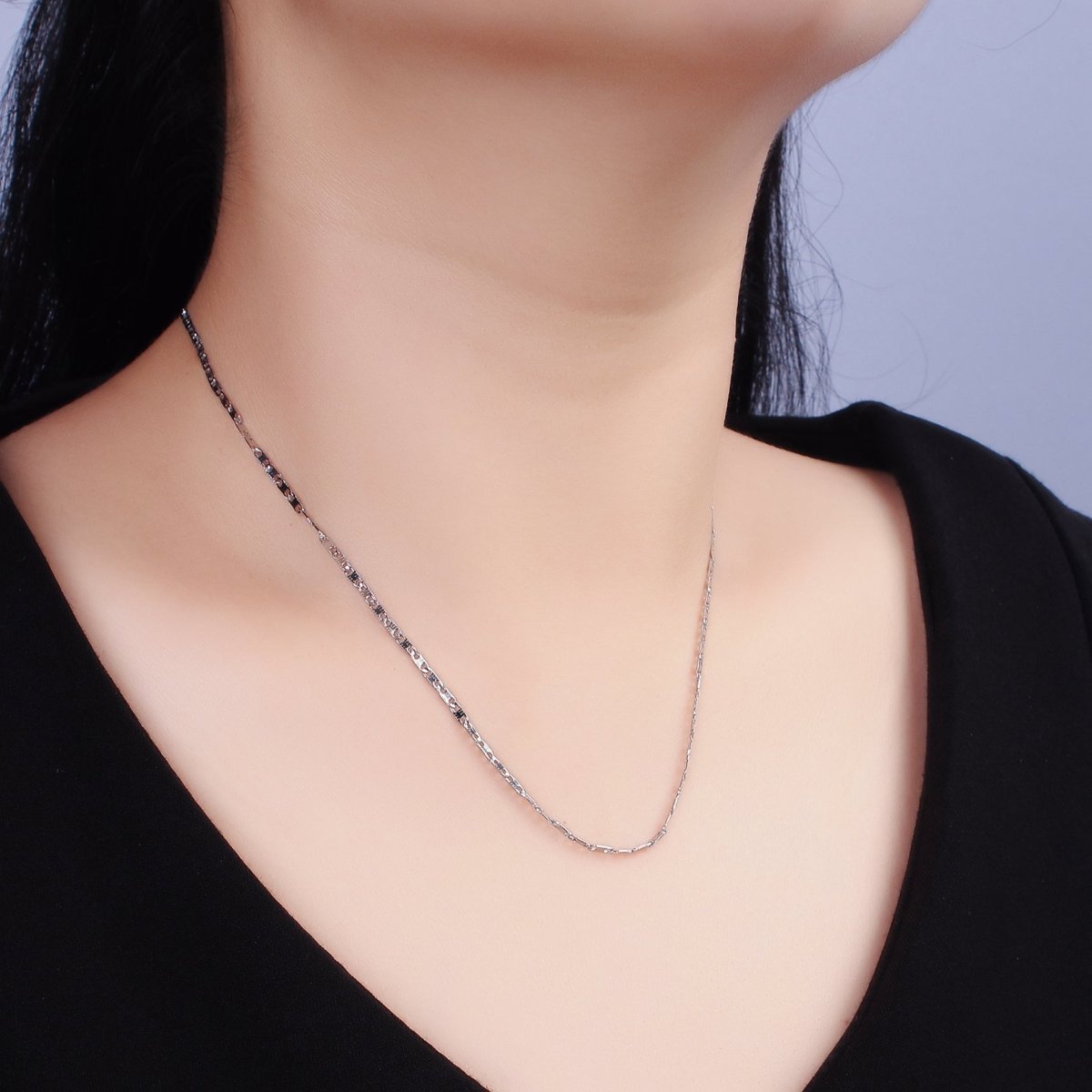 Dainty Mariner Anchor Chain Necklace for Women Stainless Steel Necklace 18 inch long | WA-2101 Clearance Pricing - DLUXCA