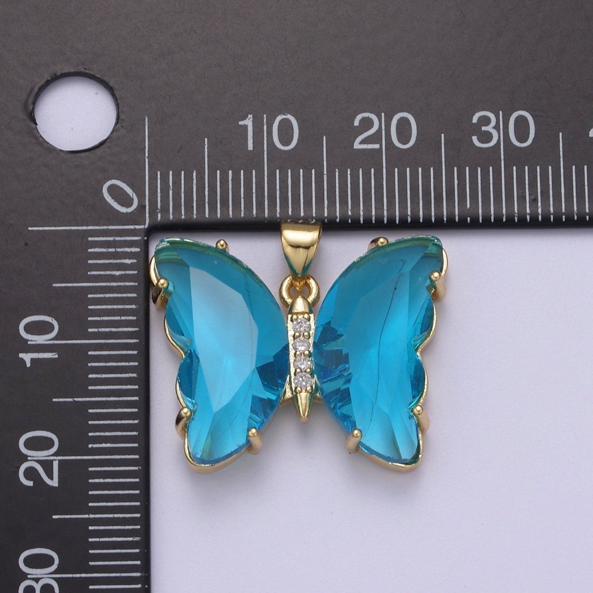 Dainty Mariposa Butterfly Charm Butterfly Charm Glass Pendant for Necklace Earring Bracelet Component in 14k Gold Filled Tarnish Free H-844 H-845 H-847 H-861 - DLUXCA
