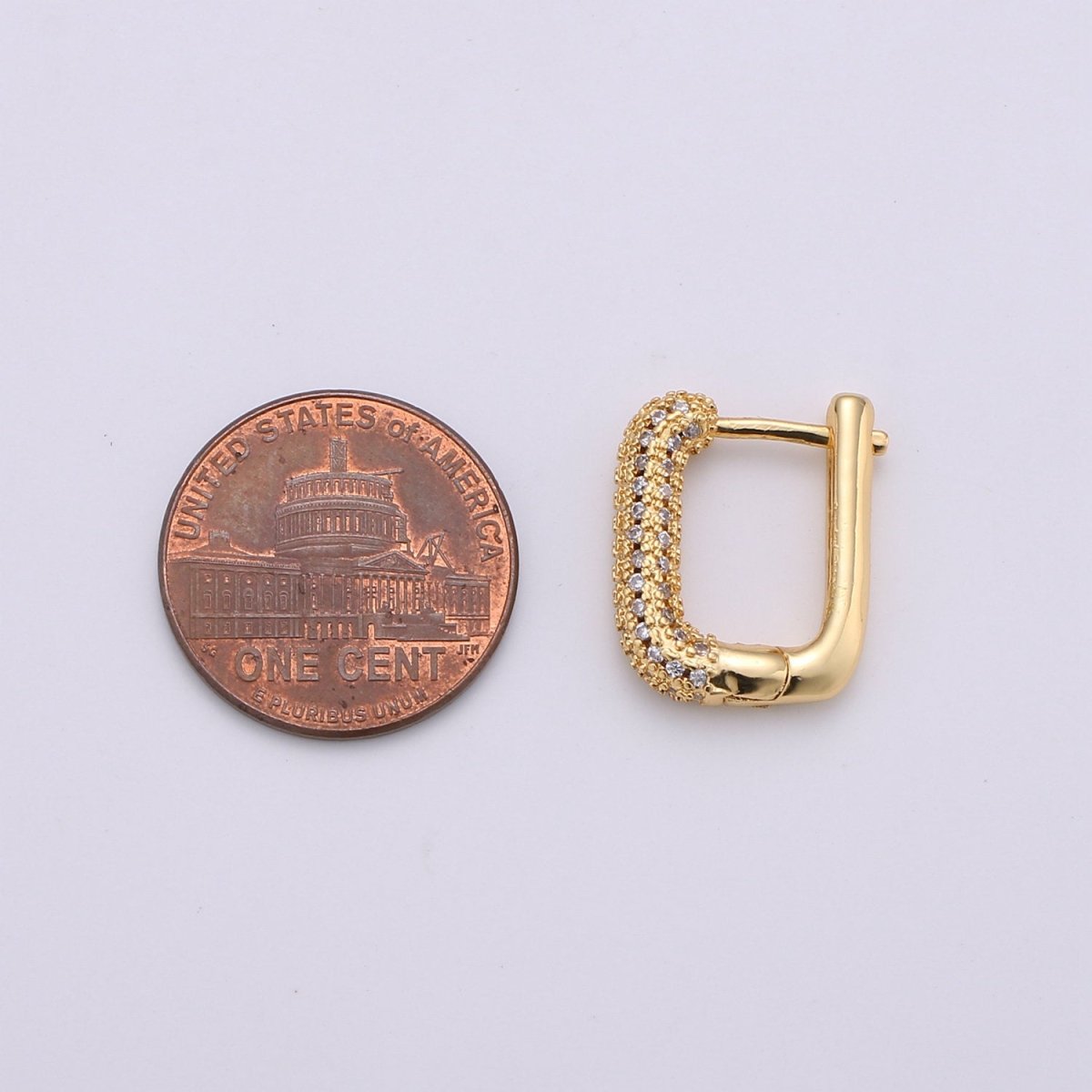 Dainty Mini Ear Huggie Hoop Earrings, GOLD SILVER micro pave cz cartilage hoops for everyday wear earring for girl Geometric Jewelry K-396 - DLUXCA