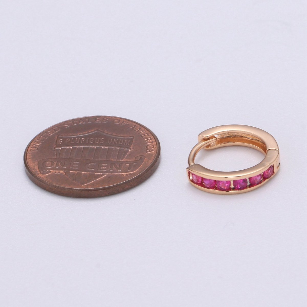 Dainty Minimalist Cz Earring Gold Filled Huggie Earring Everyday Wear Jewelry P-178 P-179 - DLUXCA