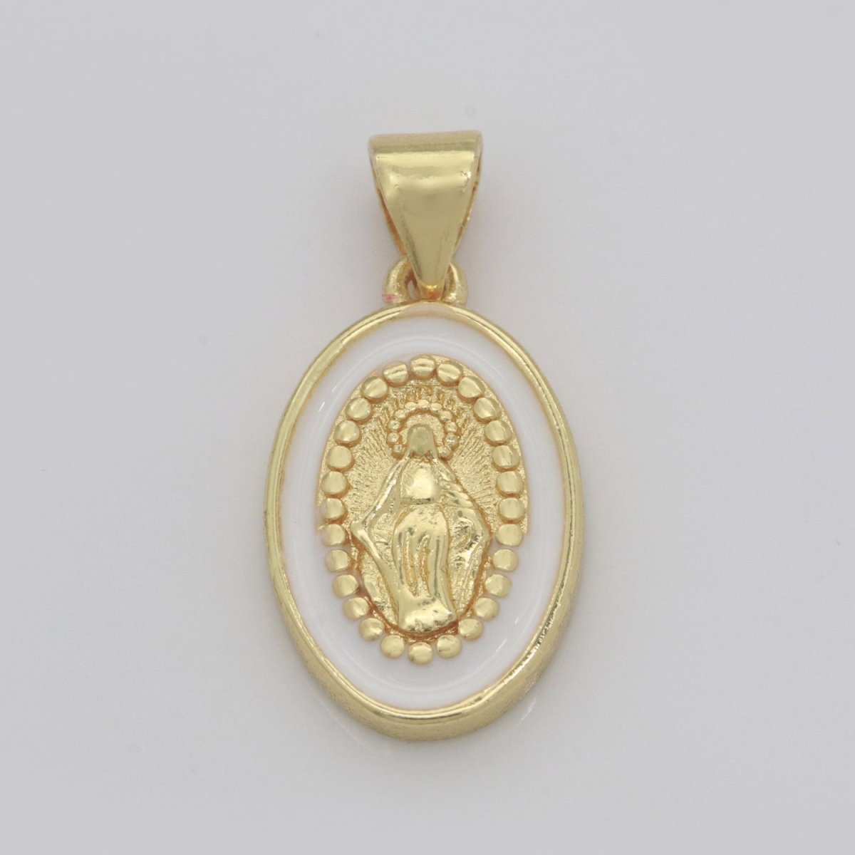 Dainty Miraculous Lady Charm gold medallion Charm, gold filled Virgin Mary religious medal Saint Pendant Religious Coin Catholic Enamel Jewelry N-1373 N-1374 N-1375 N-1376 N-1377 N-1378 N-1379 N-1380 N-1381 N-1382 - DLUXCA