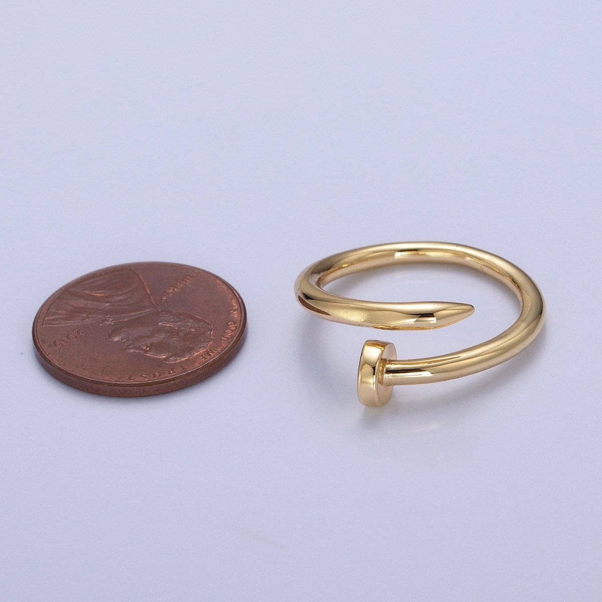 Dainty Needle Ring Minimalist Gold Ring Stacking Ring Jewelry For Woman O-2194 - DLUXCA