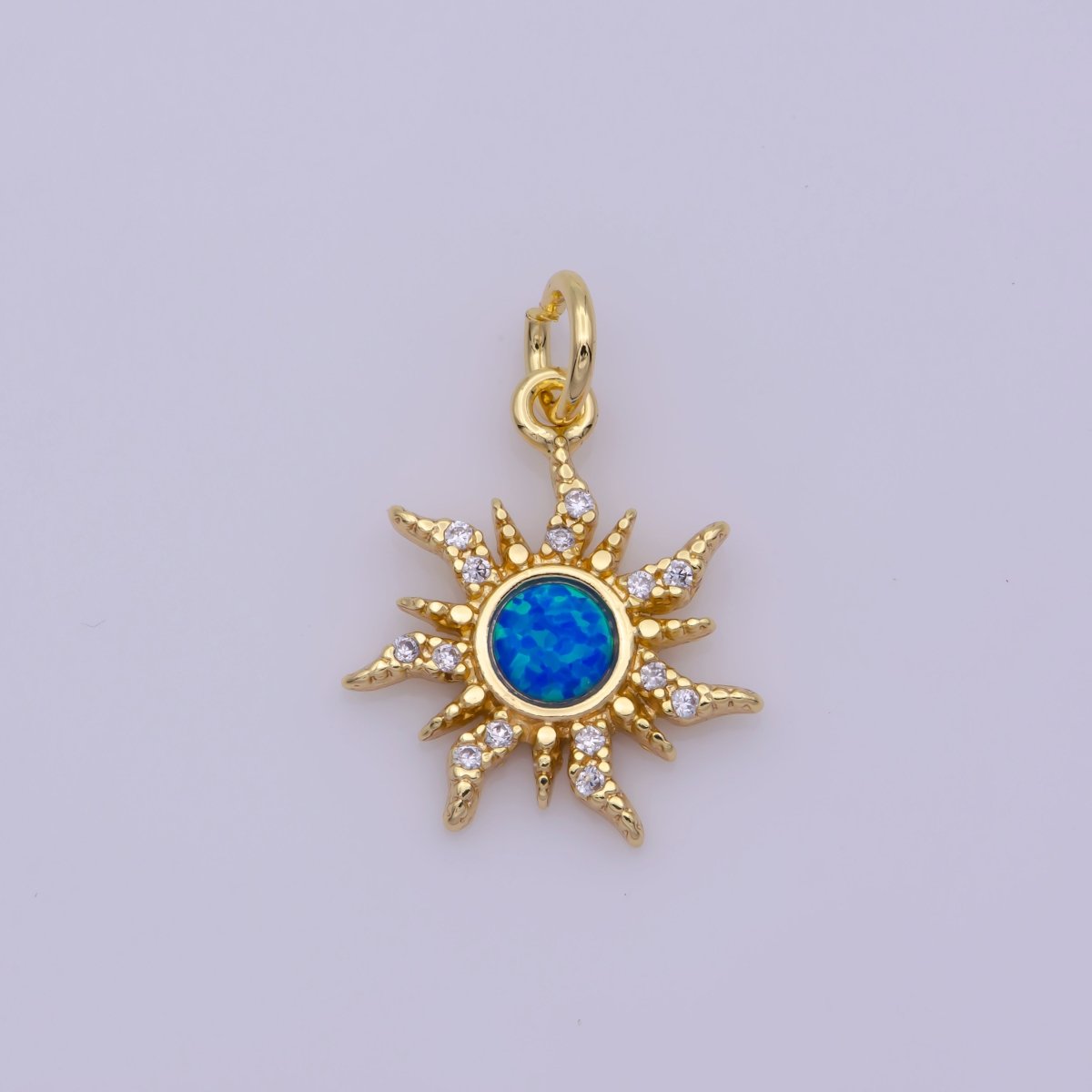 Dainty Opal Starburst Gold Star Charm, Bracelet, Necklace, Earring Pendant Celestial Charm N-182 N-183 - DLUXCA