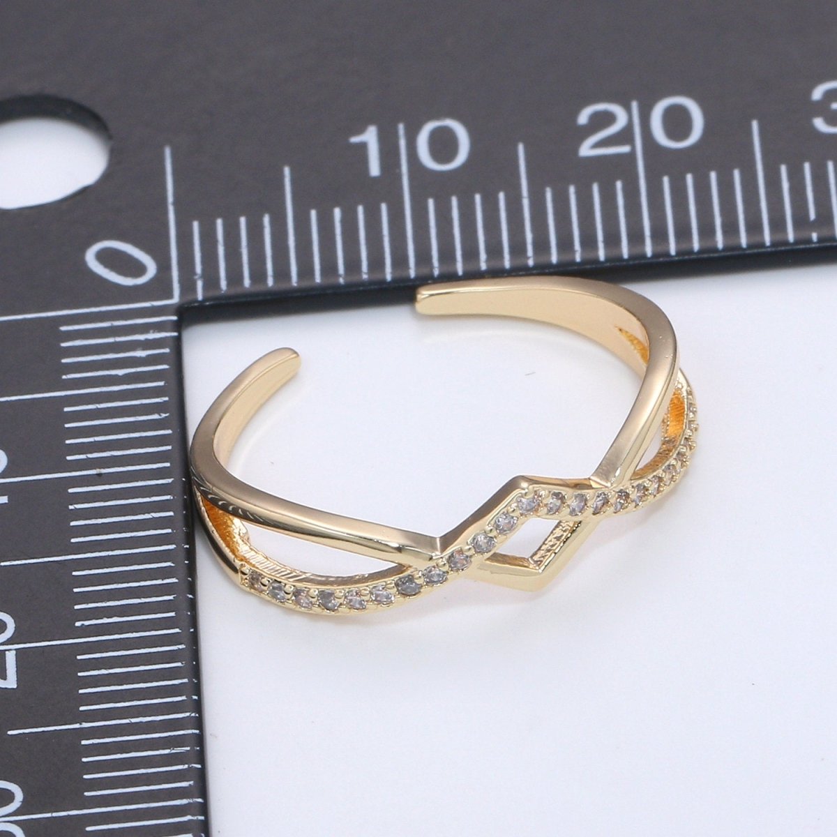 Dainty Open Rings | Simple Gold Ring | Minimalist Ring | Layered Ring | Dainty Ring | Gifts for Her Friend | Thin Open Gold Ring R-078 - DLUXCA