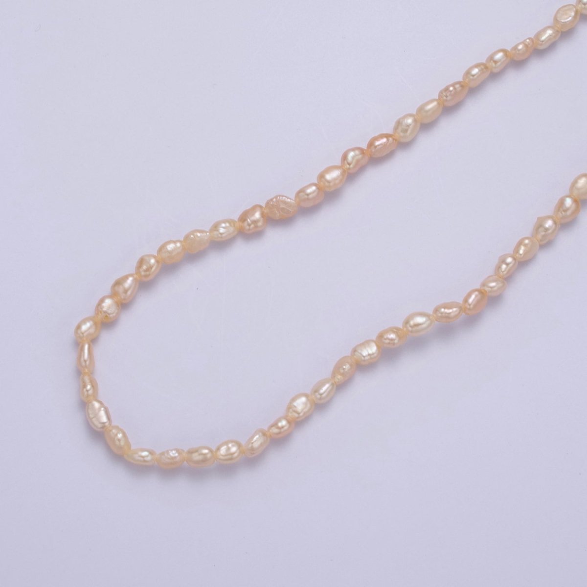 Dainty Pearl Choker Necklace - Blush Pink Bridal Wedding Jewelry - Bridesmaid Jewelry - Fresh Water Pearl Jewelry | WA-705 Clearance Pricing - DLUXCA
