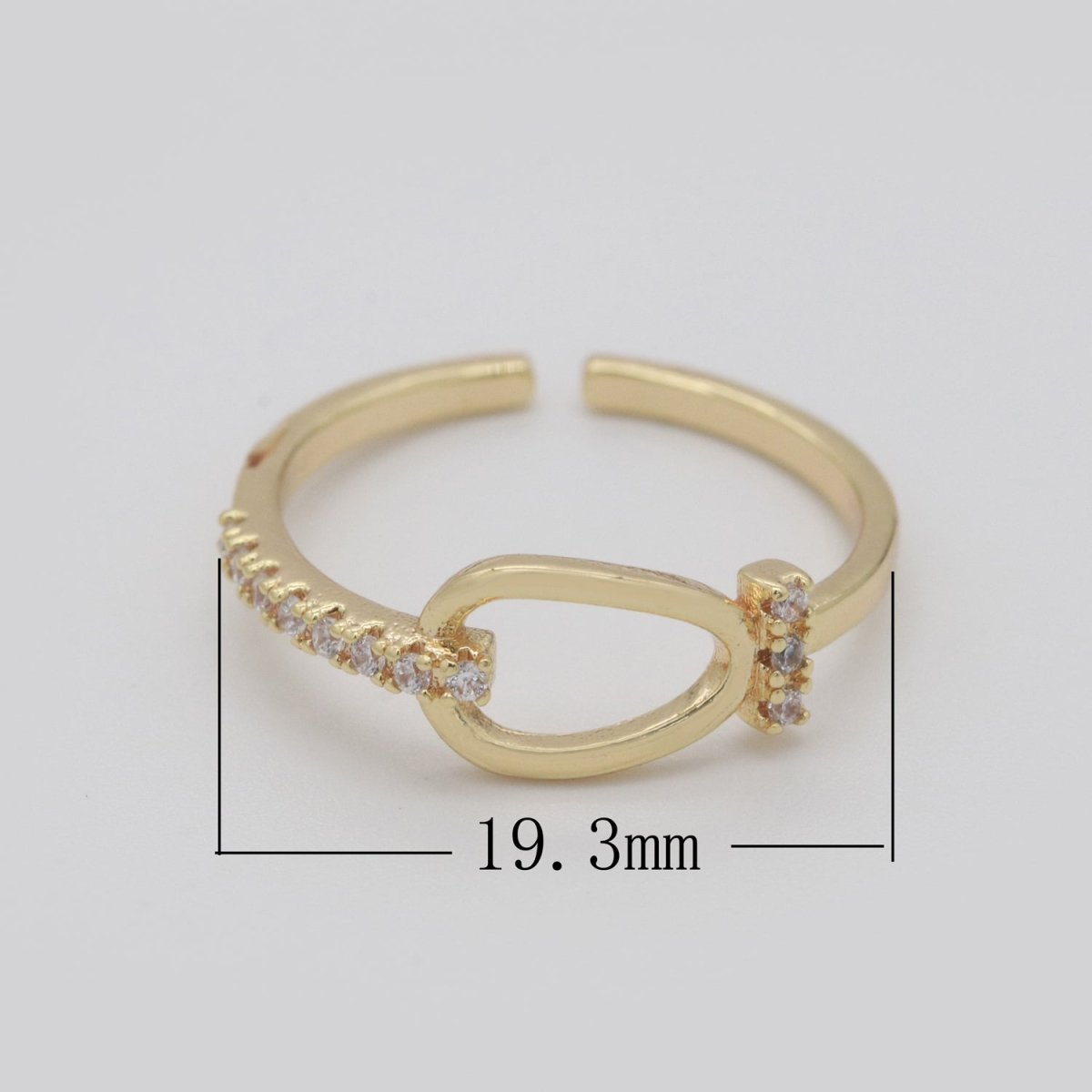 Dainty Ring Adjustable Gold Band Minimalist Jewelry S-223 - DLUXCA