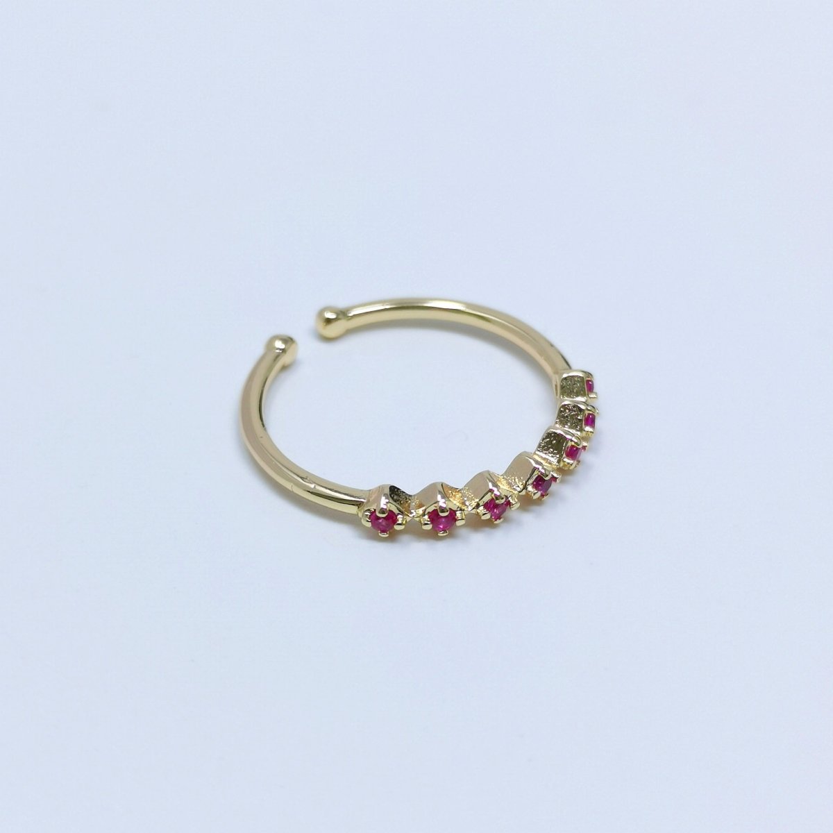 Dainty Rings For Women Crystal Ring Gold Rings Cubic Ring Stackable Ring Bridesmaid Gift Minimalist Rings Claer Pink Blu Green Cz Ring R-231 R-236 R-237 R-240 - DLUXCA