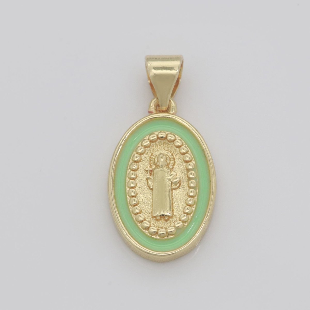Dainty Saint Jude Charm gold medallion Charm, gold filled San Judas religious medal Patron Saint Pendant Religious Coin Catholic Enamel Jewelry N-1353 N-1354 N-1355 N-1356 N-1357 N-1358 N-1359 N-1360 N-1361 N-1362 - DLUXCA