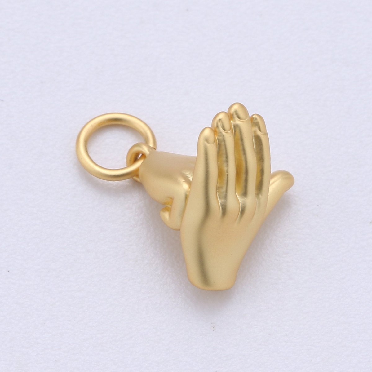Dainty Salute Charm hand Pendant in Gold Filled Respect to the Teacher Sensei in karate taekwondo kungfu jewelry makingC-406 - DLUXCA