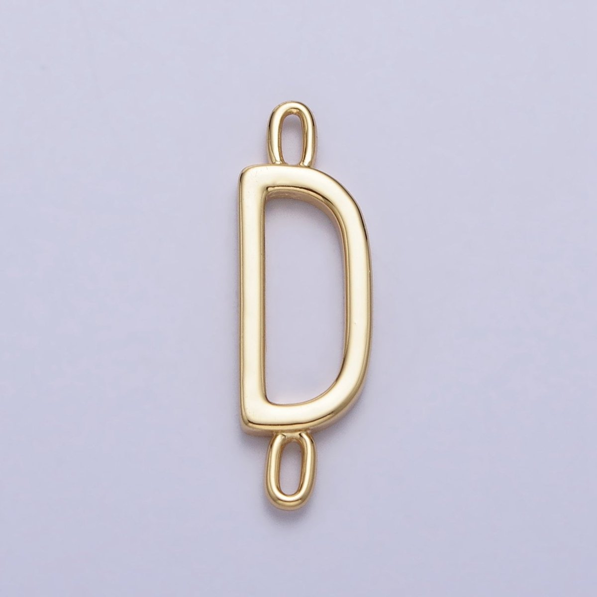 Dainty Sideway Initial Charm Connector Gold Letter Dainty Name Necklace Link Connector for Personalized Jewelry AA-881 To AA-906 - DLUXCA