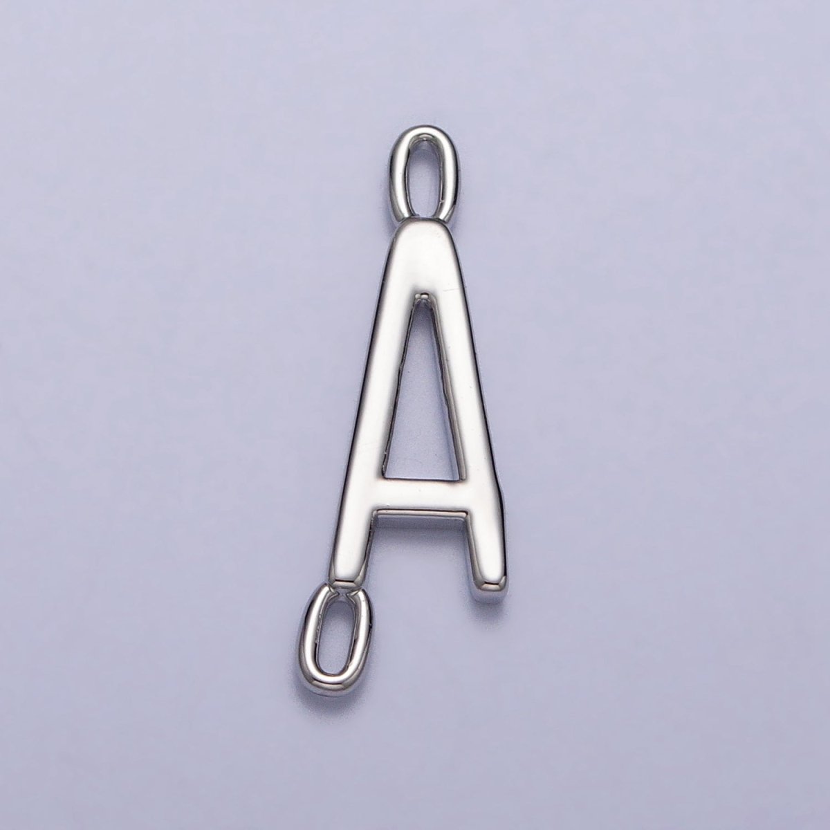 Dainty Sideway Initial Charm Connector Silver Letter Dainty Name Necklace Link Connector for Personalized Jewelry Supply Bracelet Necklace AA-855 to AA-880 - DLUXCA