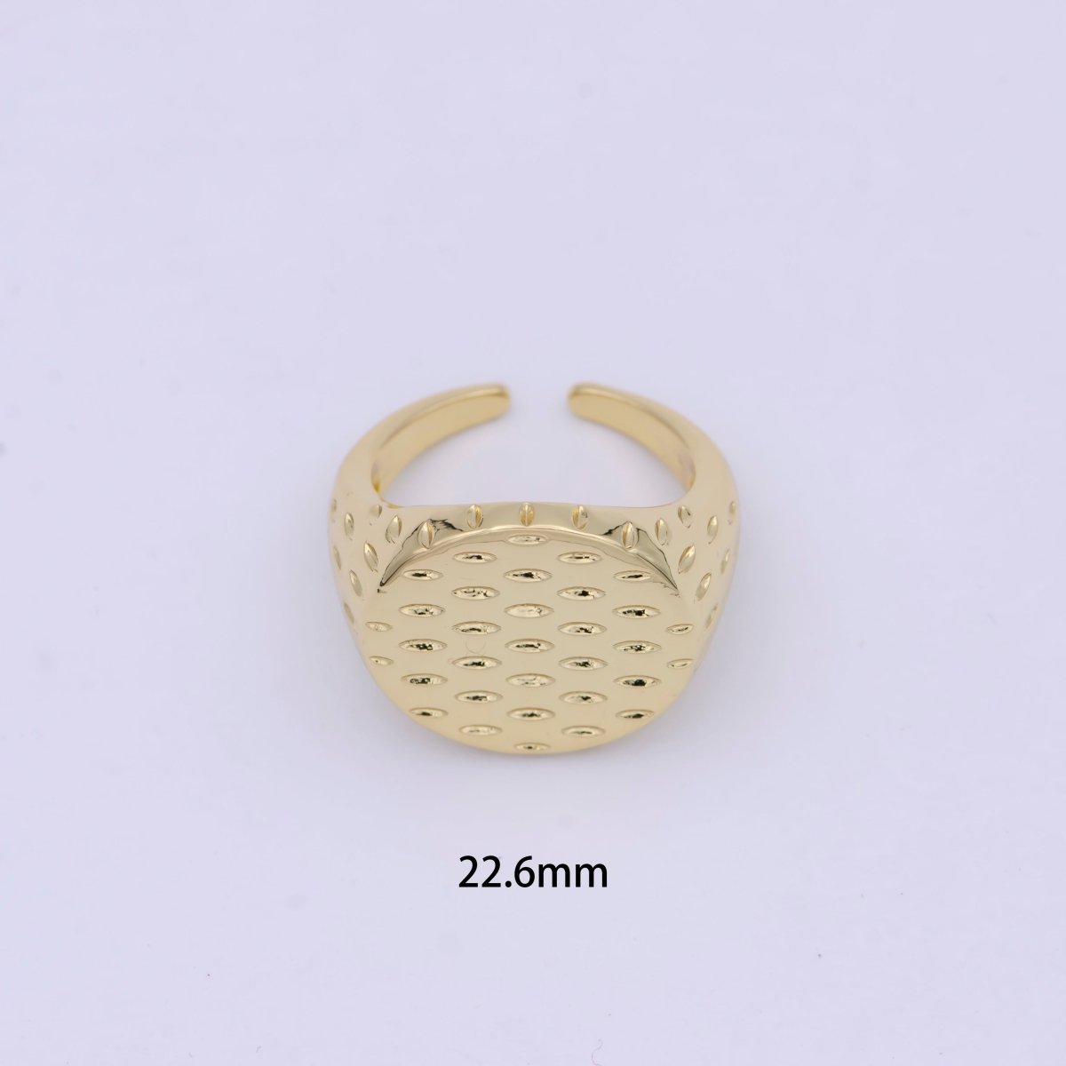 Dainty Signet Ring Unique Special Design Open Adjustable Jewelry S-392 - DLUXCA