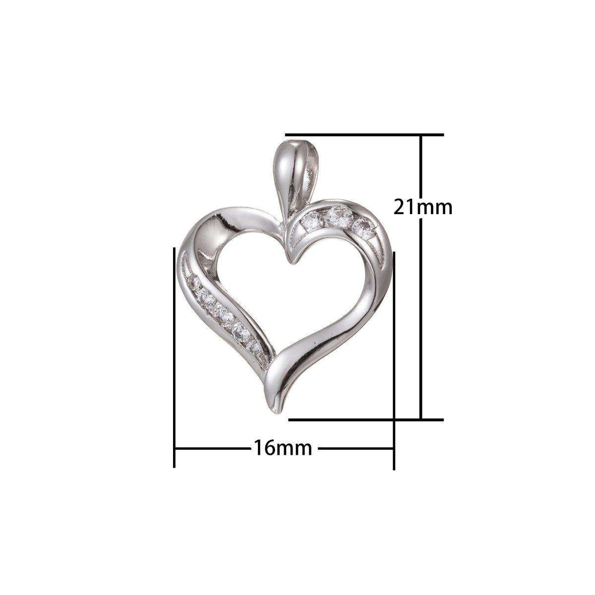 Dainty Silver Gold Filled Heart Pendants I-918 - DLUXCA