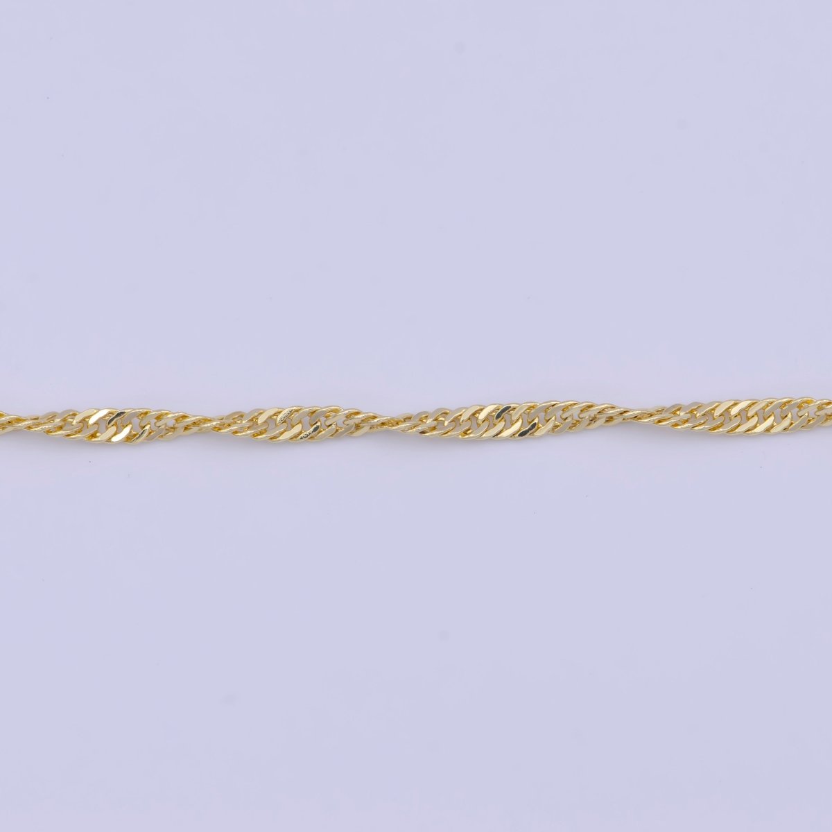 Dainty Singapore Chain Ready To Wear Gold Chain with Lobster Clasps 18 Inch Necklace For Jewelry Making | WA-1110 Clearance Pricing - DLUXCA