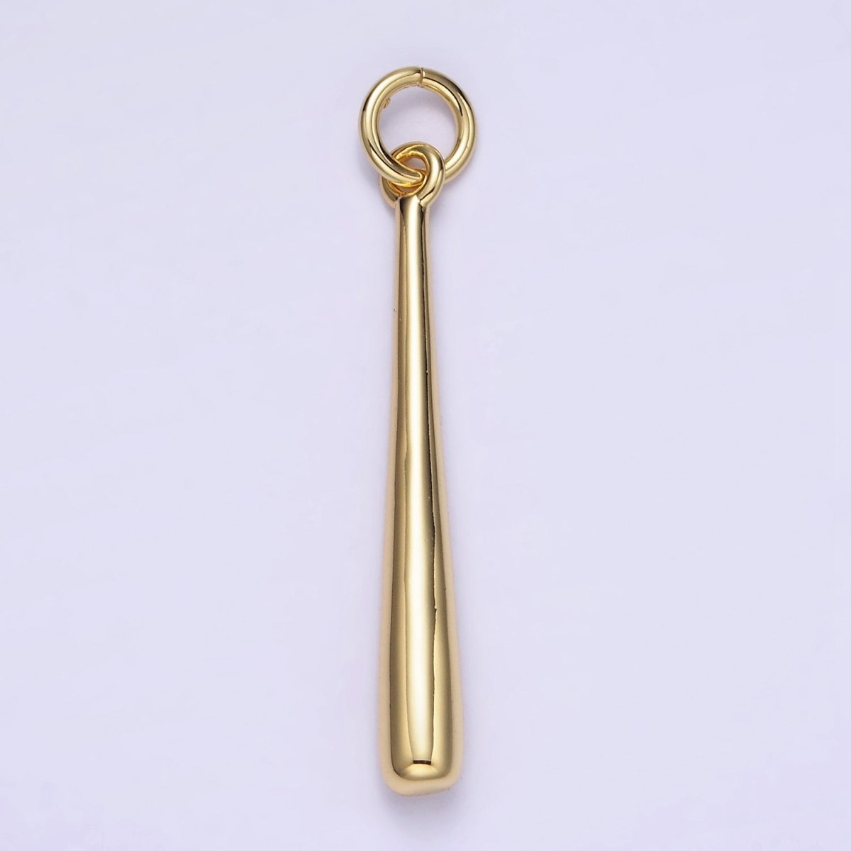 Dainty Slim Long Baseball Stick Charm 14K Gold Filled Charm Pendant | W507 - DLUXCA