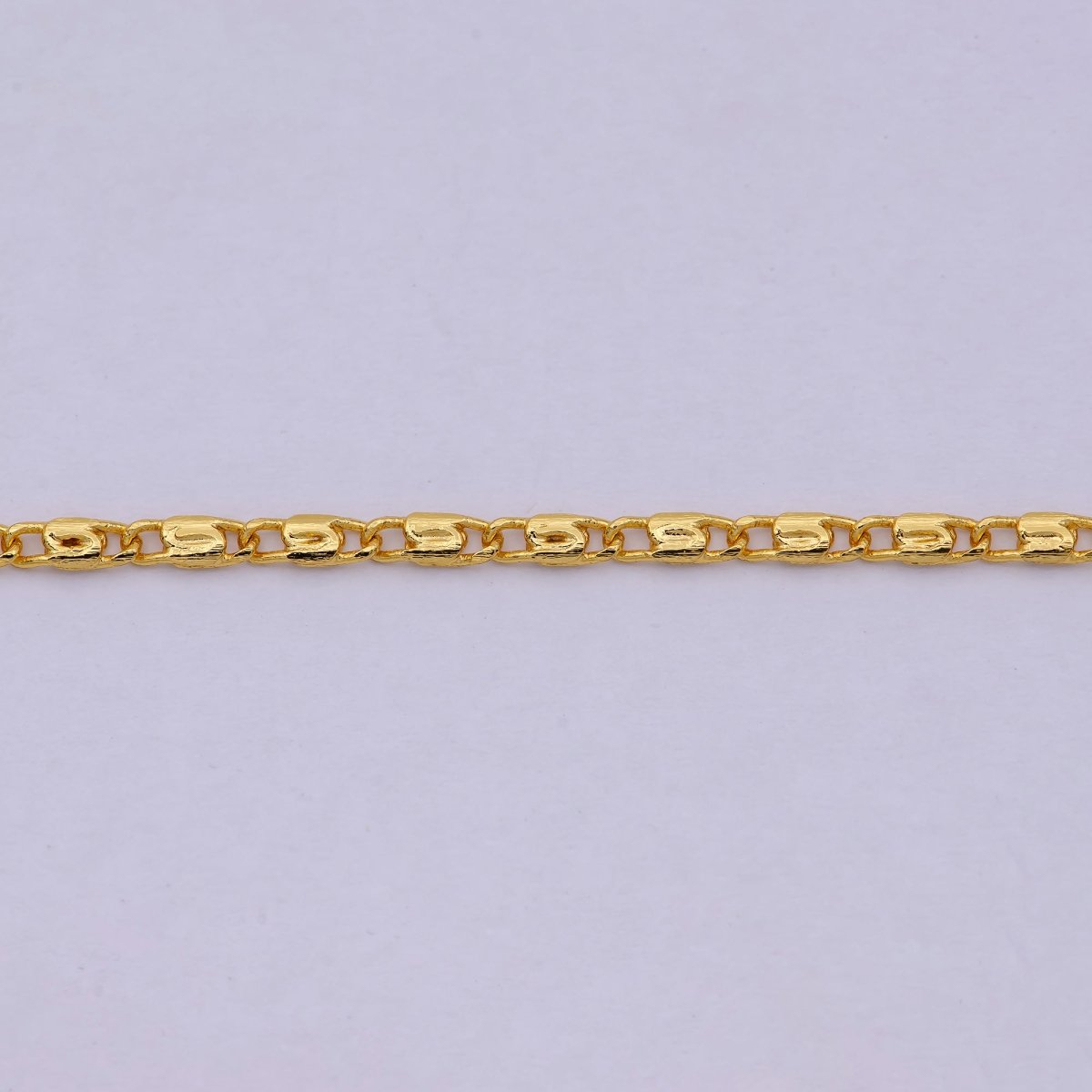 Dainty Snail Chain Necklace, Gold Scroll Chain, S Curb Chain, 24K Gold Filled Necklace 18 inch long | WA-536 Clearance Pricing - DLUXCA