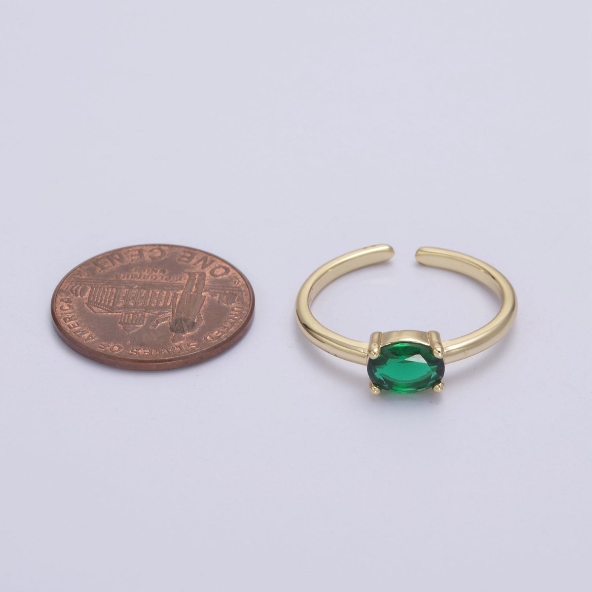 Dainty Solitaire cz Ring For Minimalist Jewelry U-269 ~ U-274 - DLUXCA