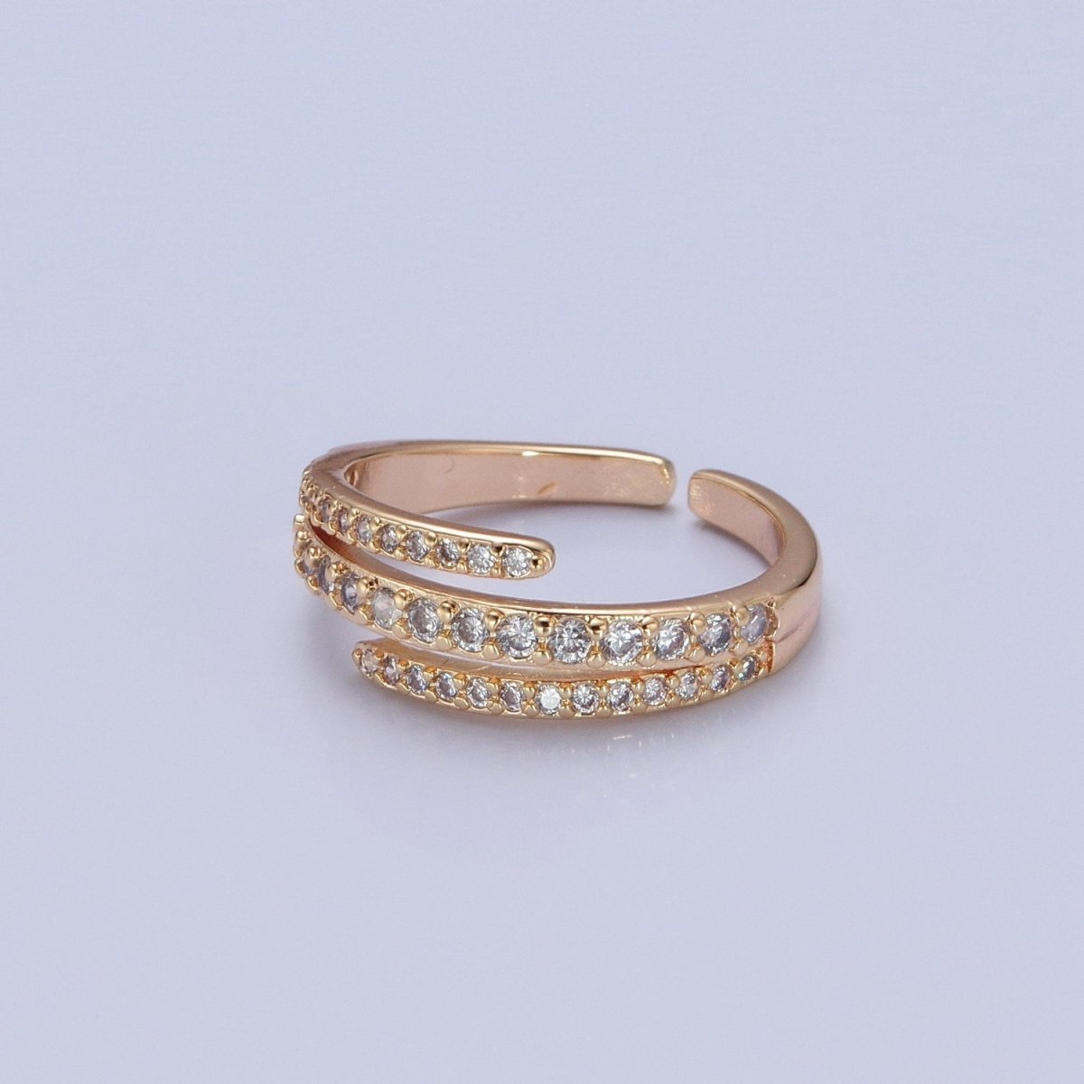 Dainty Stackable Ring Micro Pave Ring Minimalist Jewelry O-752 - DLUXCA