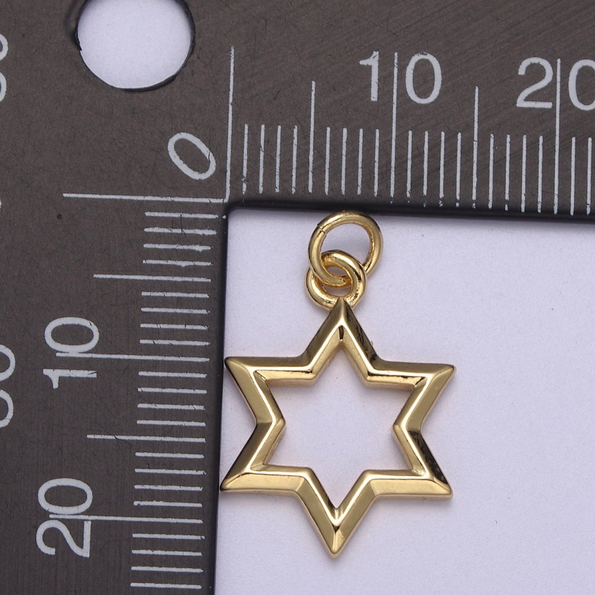 Dainty Star of David Charm Jewish Charm, Magen David Religious Jewelry N-309 - DLUXCA