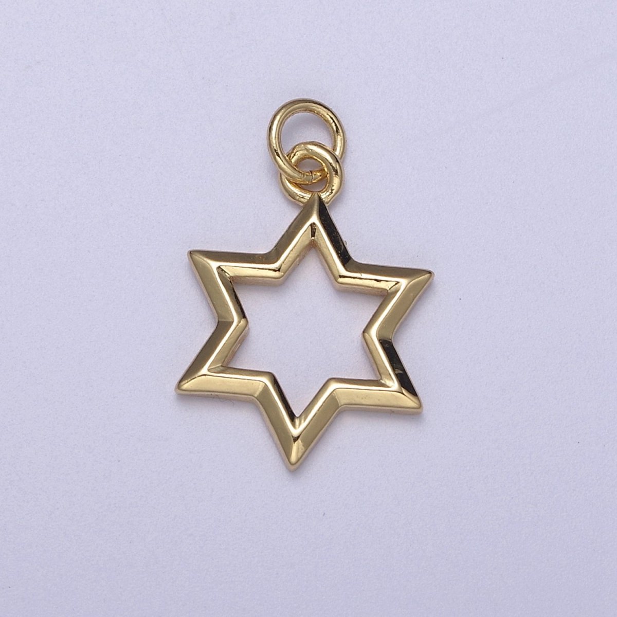 Dainty Star of David Charm Jewish Charm, Magen David Religious Jewelry N-309 - DLUXCA