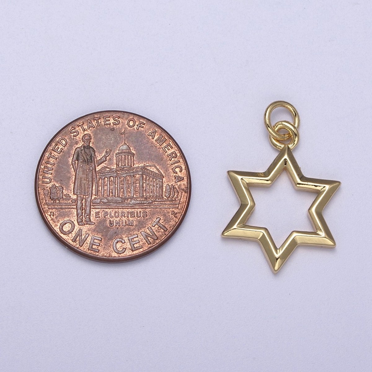 Dainty Star of David Charm Jewish Charm, Magen David Religious Jewelry N-309 - DLUXCA