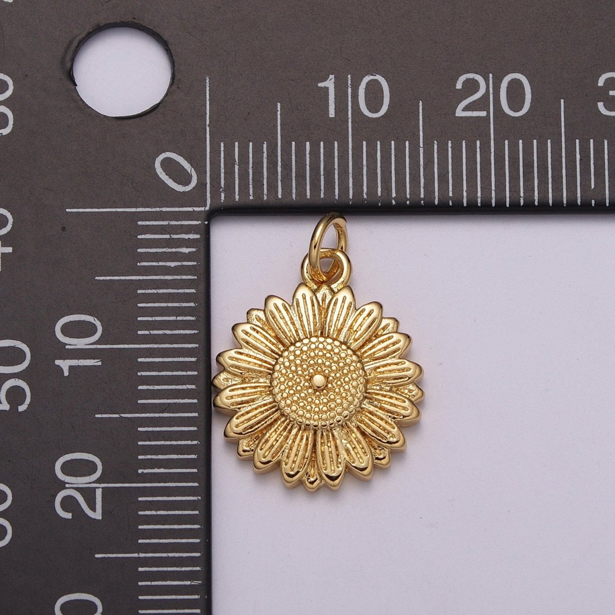 Dainty Sun Flower Charm Gold Plated SunFlower Jewelry Pendant Craft Jewelry Supply E-608 - DLUXCA