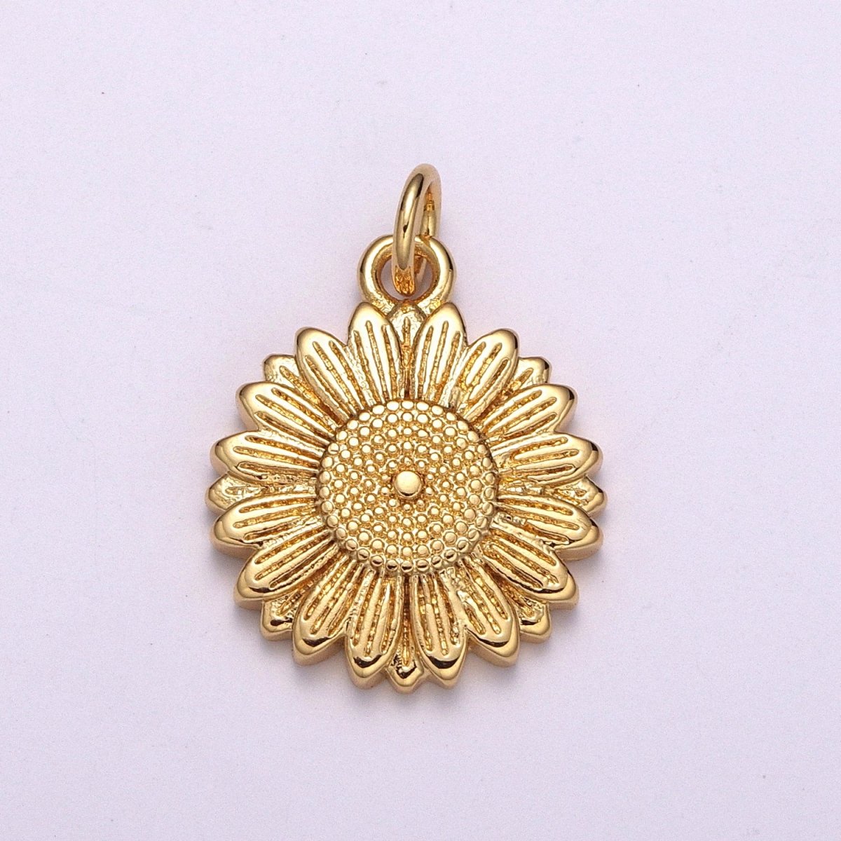 Dainty Sun Flower Charm Gold Plated SunFlower Jewelry Pendant Craft Jewelry Supply E-608 - DLUXCA