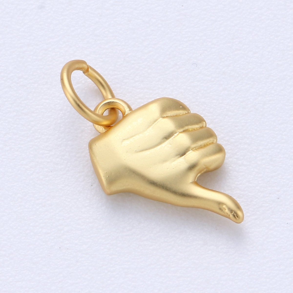 Dainty Thumbs up Charm hand Pendant in Gold Filled "Like" Emoji Charm, Jewelry Supplies, Jewelry Making Earring Bracelet Necklace Charm C-408 - DLUXCA