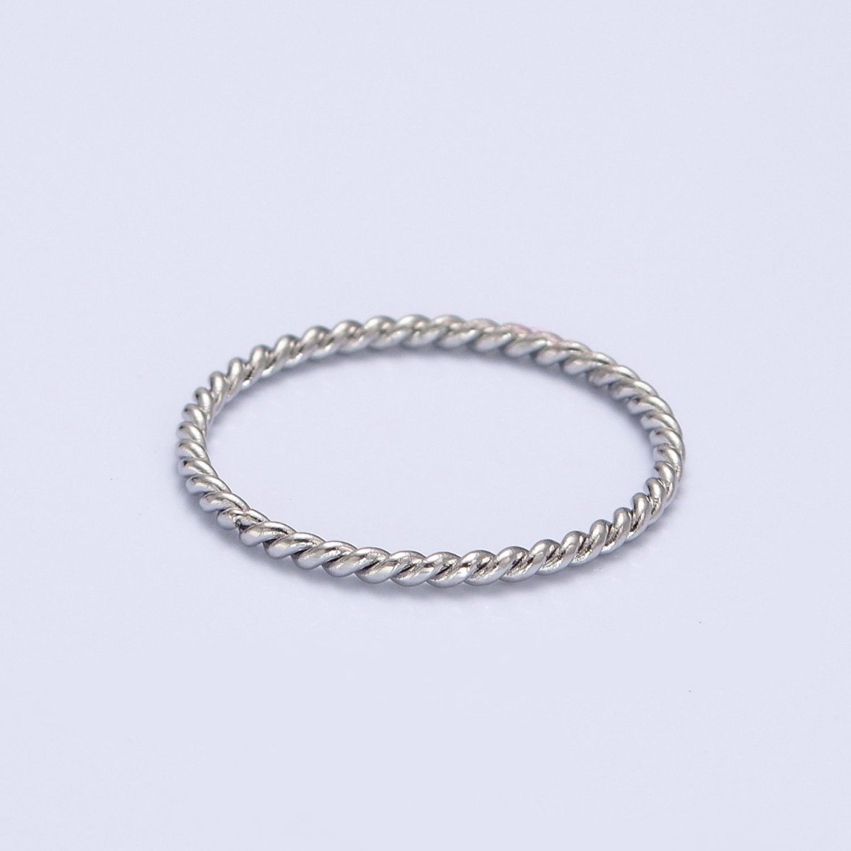 Dainty Twisted Eternity Band Stackable Ring for Women O-800 O-801 - DLUXCA