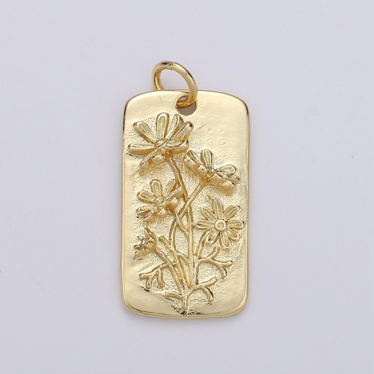 Daisy Flower Charms, Gold Daisy Pendant, Dainty Daisy Charm, Small Wild Flower Charm for Necklace Floral Flower Tag Jewelry D-770 - DLUXCA