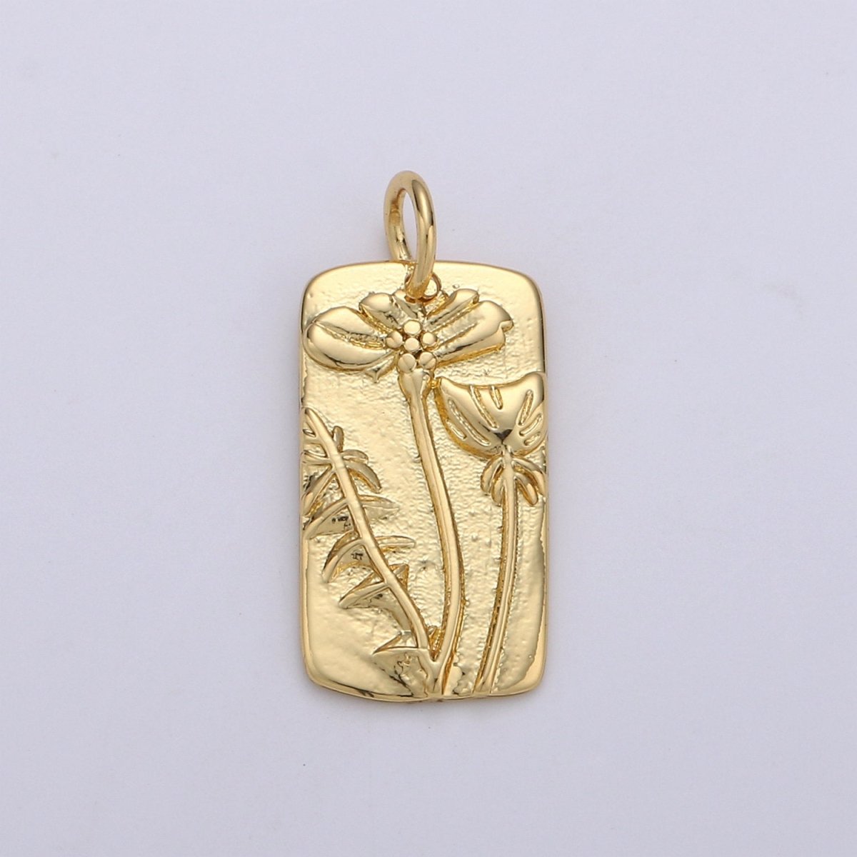Dandelion Charms, Gold Dandelion Pendant, or Dainty Dandelion Charm, Small Dandelion Charm for Necklace Floral Flower Jewelry D-624 - DLUXCA