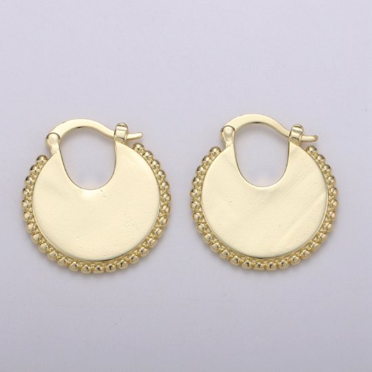 DEL- Big Statement Gold Earrings, Gold Fan Earrings, Large Gold Earrings, Women Big Earrings Bold Statement Jewelry Q337 - DLUXCA