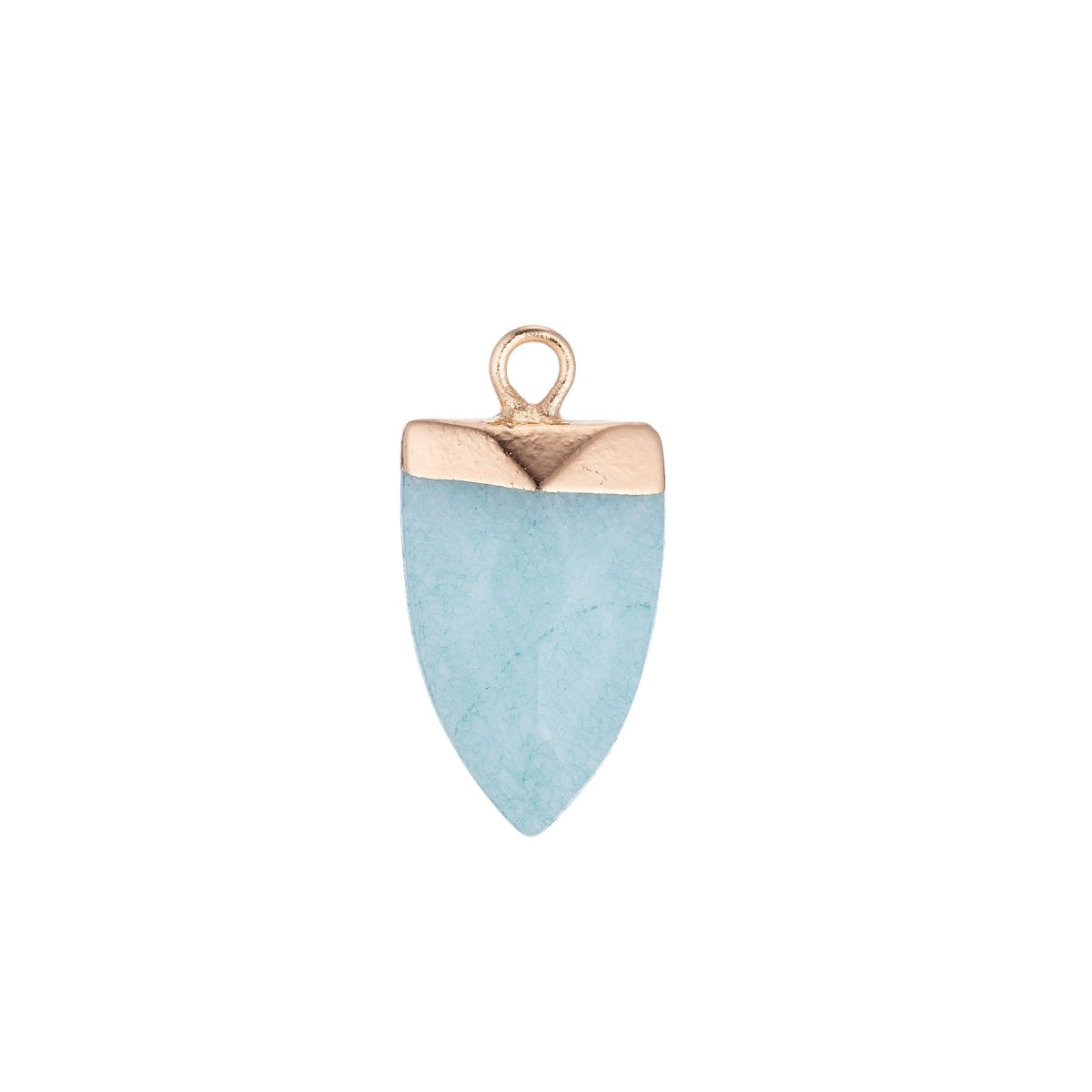 Delicate Mini Tusk Gemstone Drop Pendant, Dainty Horn Gemstone Charms Amethyst, Quartz, Amazonite Earring Necklace Jewelry Making Supply E-338 E-339 - DLUXCA