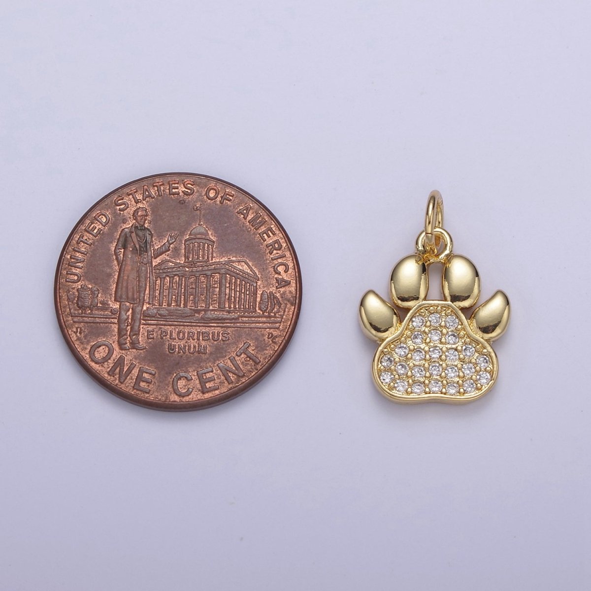 Dog Cat Bear Paw Print Charms for Bracelet Necklace Earring CZ Charm Jewelry Making Supply N-685 N-686 - DLUXCA