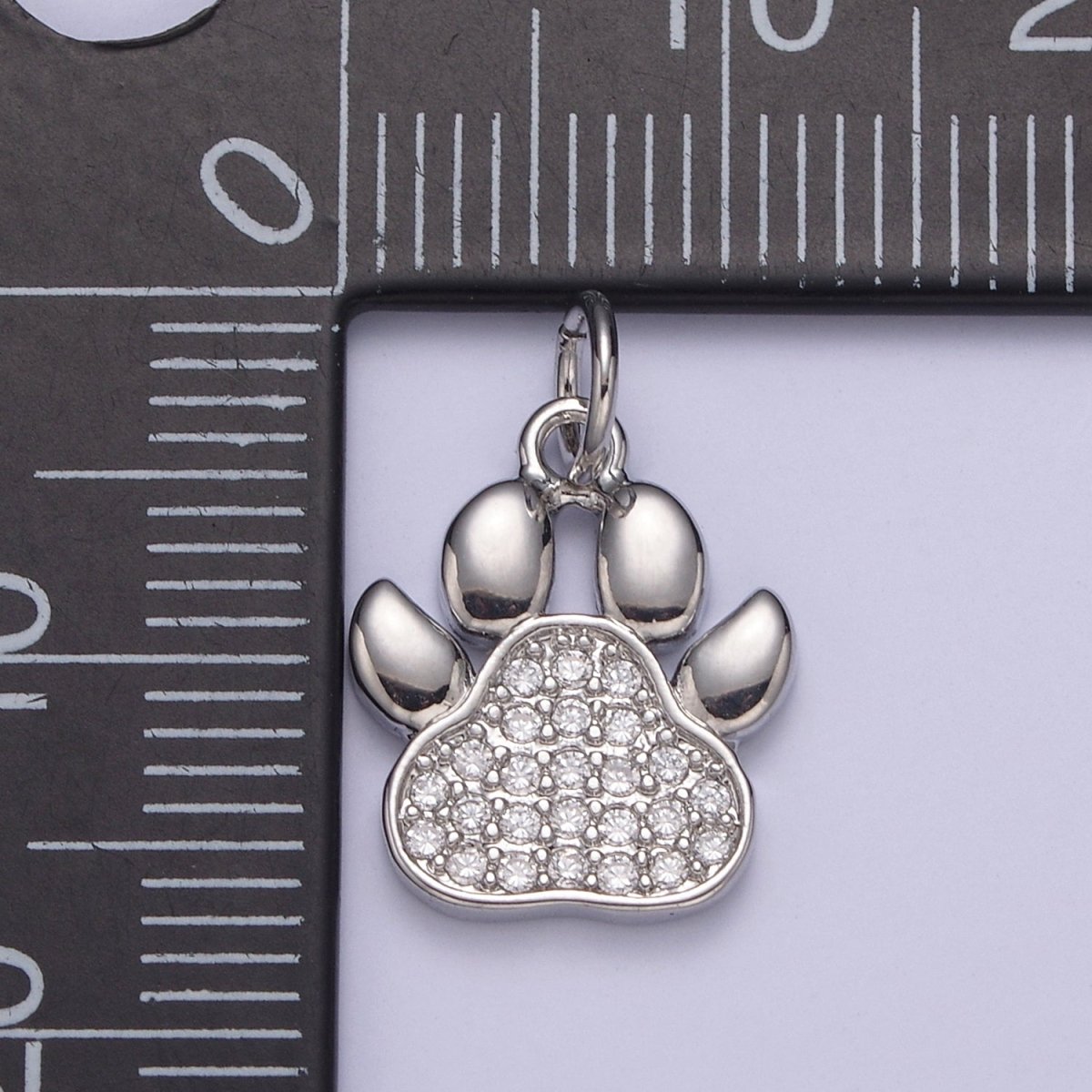 Dog Cat Bear Paw Print Charms for Bracelet Necklace Earring CZ Charm Jewelry Making Supply N-685 N-686 - DLUXCA