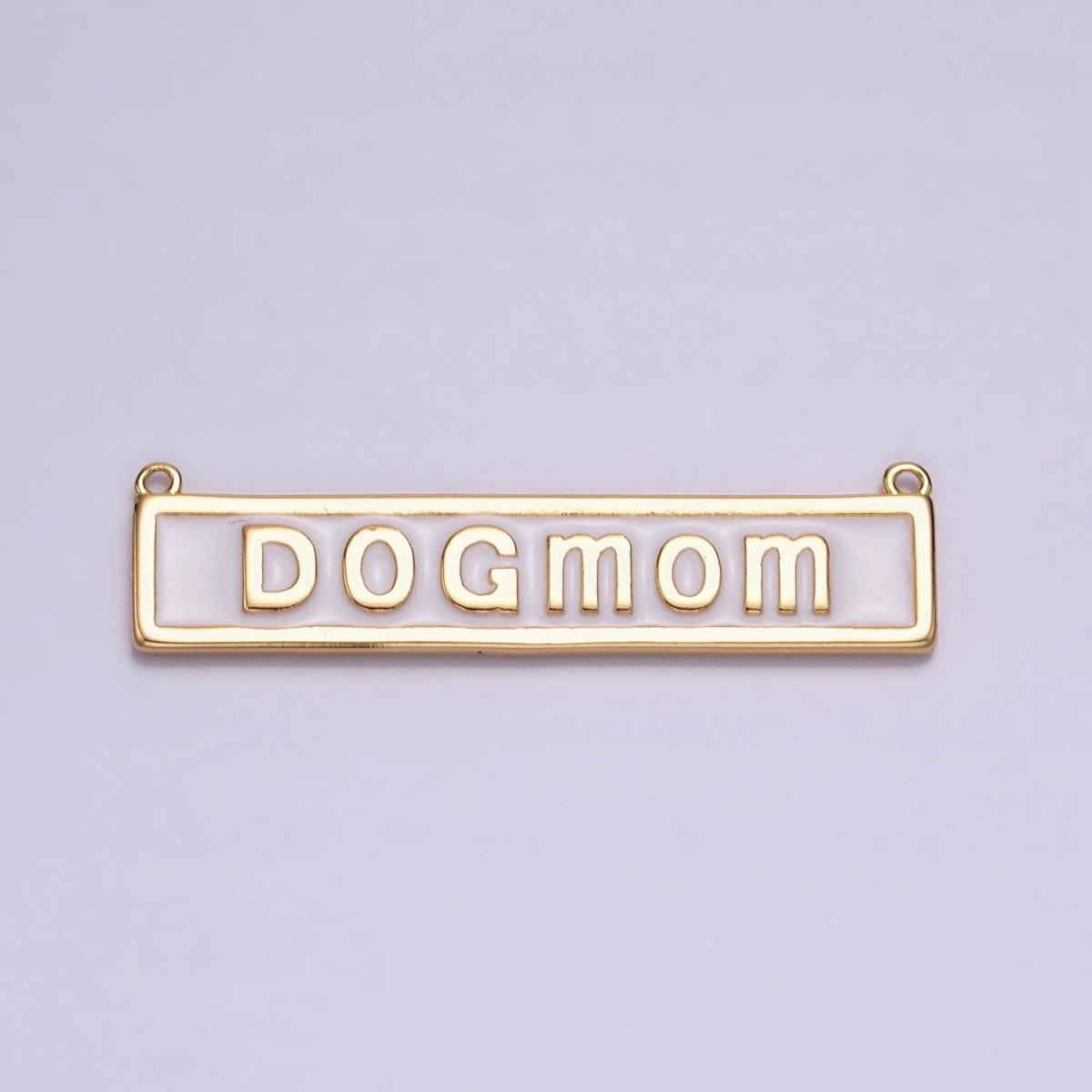 Dog Mom Word Charm Connectors Bar Pendants Link Connector in Gold Silver for Necklace Supply AA927 AA928 AA929 AA930 - DLUXCA