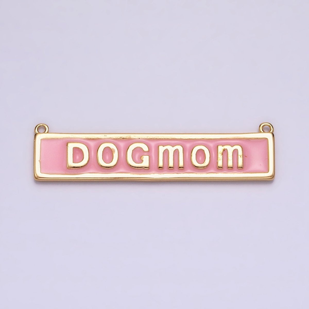 Dog Mom Word Charm Connectors Bar Pendants Link Connector in Gold Silver for Necklace Supply AA927 AA928 AA929 AA930 - DLUXCA