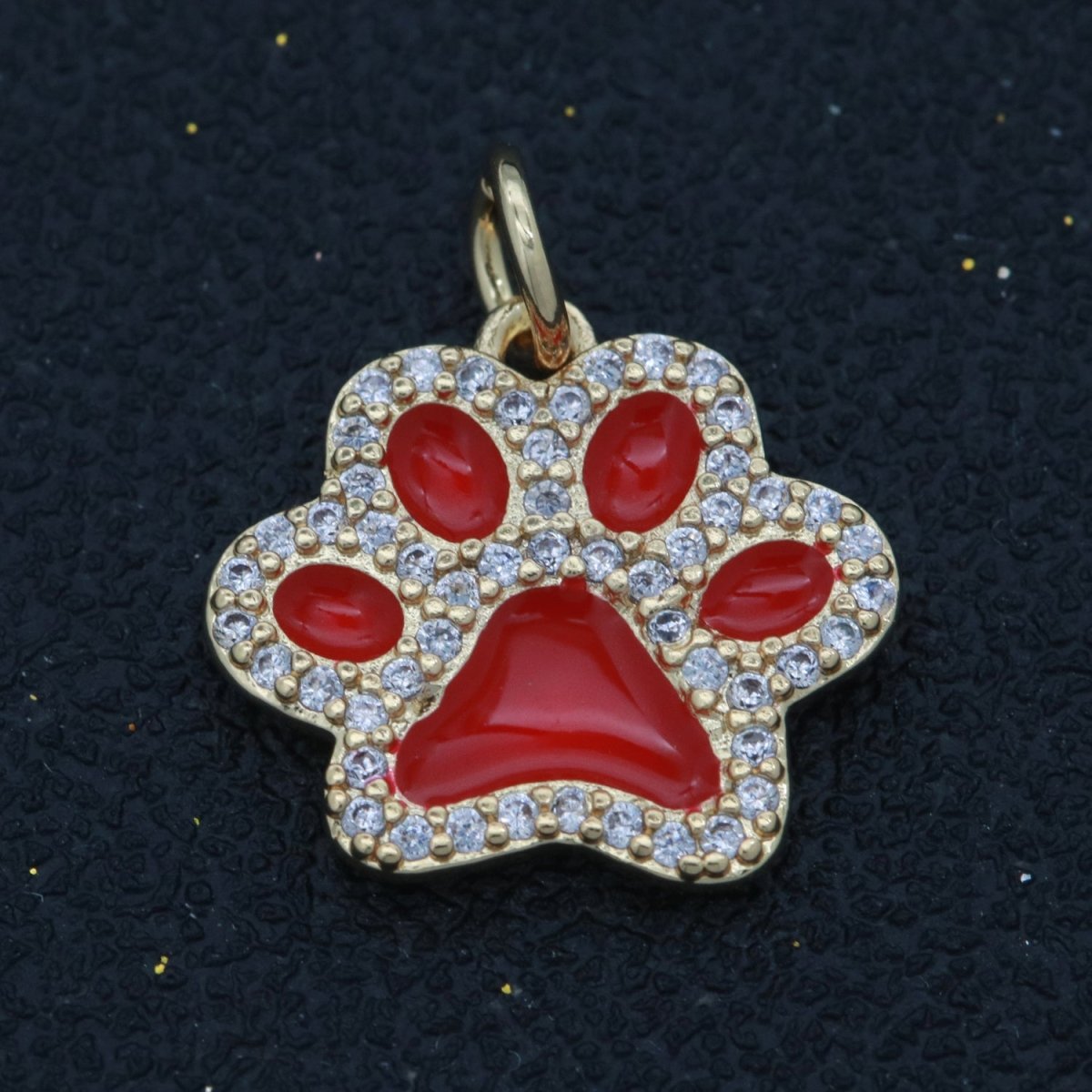 Dog Paw Gold Filled Charms M-648 - M-657 - DLUXCA