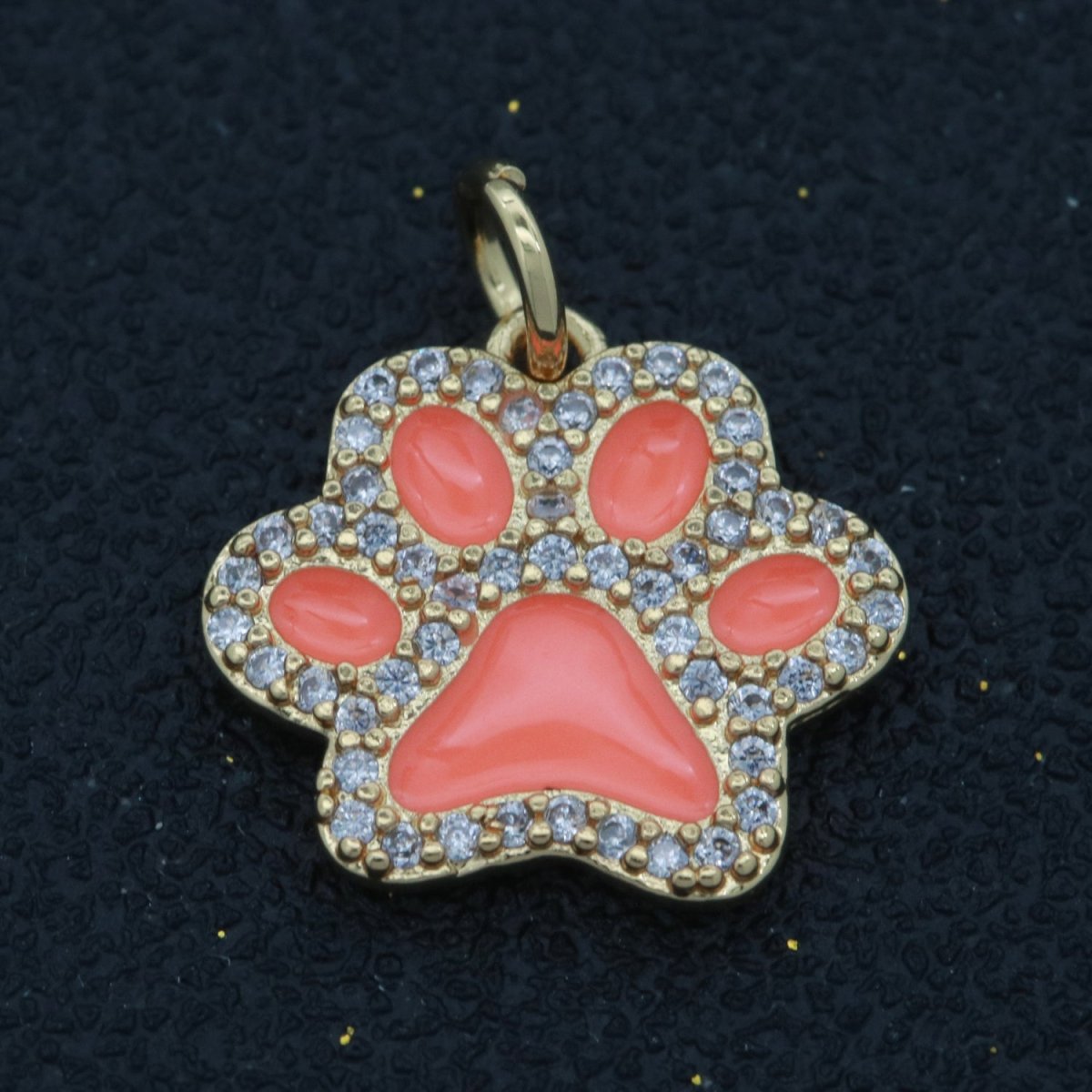 Dog Paw Gold Filled Charms M-648 - M-657 - DLUXCA