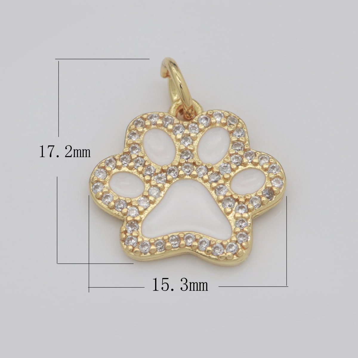 Dog Paw Gold Filled Charms M-648 - M-657 - DLUXCA