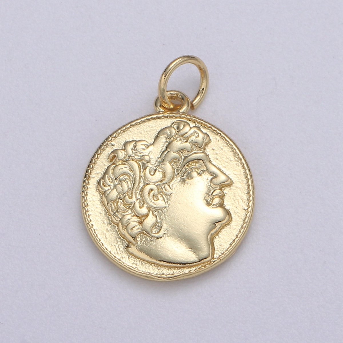 Double sided 24k Gold Hercules Coin Pendant Ancient Coin Pendant, Greek Heracles Coin Pendant, DIY jewelry, Warrior Pendant C-532,C-543 - DLUXCA