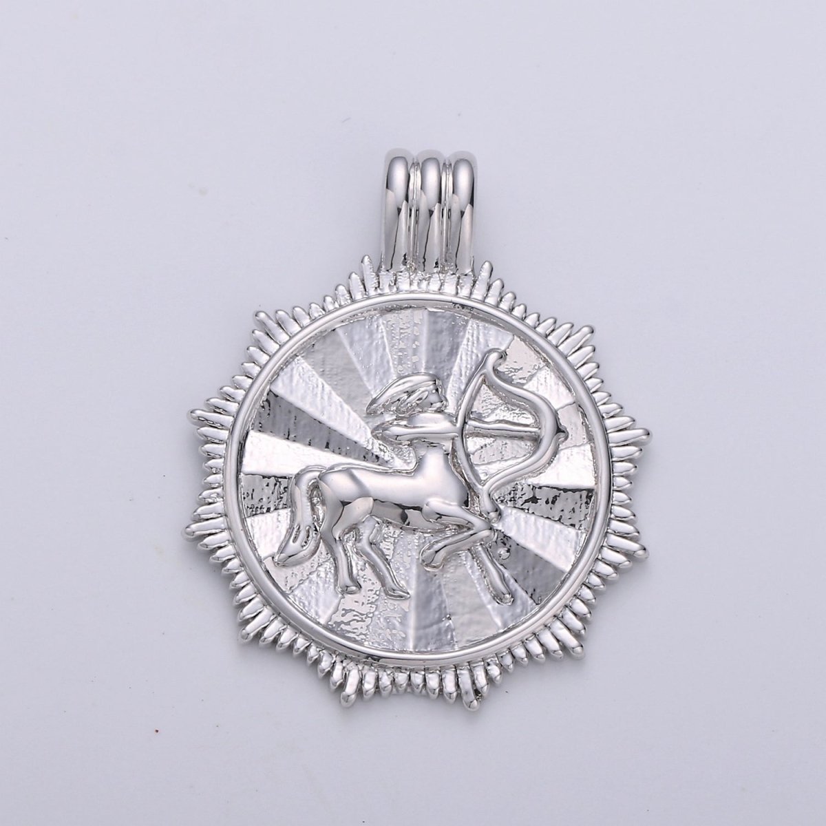 Double Sided Silver Zodiac Horoscope Sign Constellation Medallion Pendant Charm Coin Charm for Necklace Jewelry Making A-404-A-415 - DLUXCA