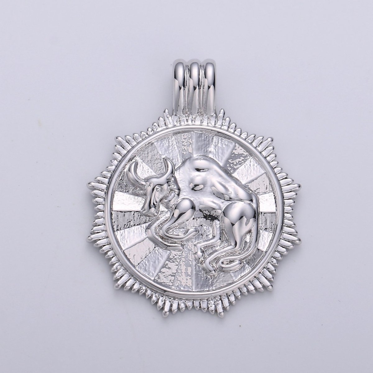 Double Sided Silver Zodiac Horoscope Sign Constellation Medallion Pendant Charm Coin Charm for Necklace Jewelry Making A-404-A-415 - DLUXCA